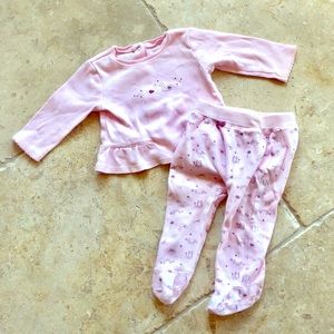 Matching top and footed bottom